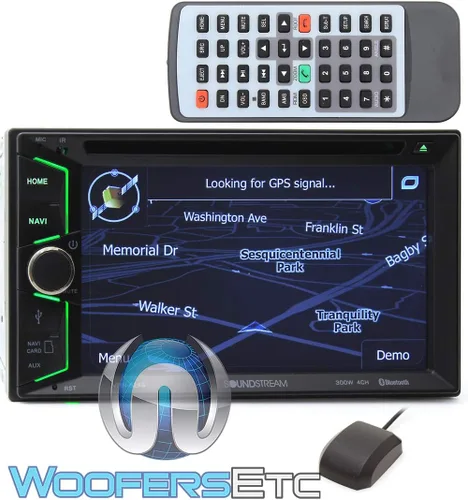 Vista 2 de Soundstream VRN-624B, estéreo de coche de doble DIN de 6.2 pulgadas, receptor multimedia de pantalla táctil LCD de navegación, GPS Bluetooth Audio