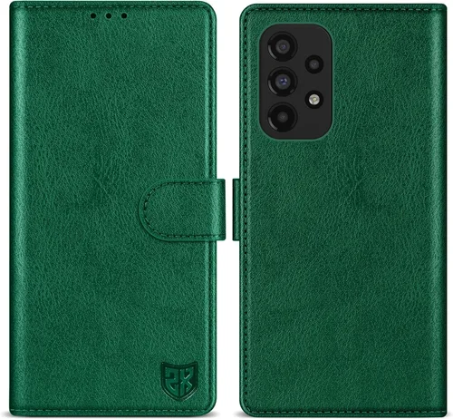 Vista 16 de ZZXX Funda tipo cartera para Samsung Galaxy A53 5G con bloqueo RFID, ranura para tarjetas, función atril, cierre magnético, funda protectora de Negro