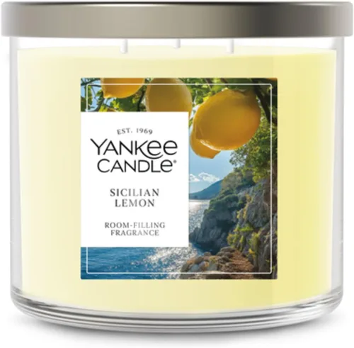 Vista 13 de Yankee Candle Vela perfumada de cereza negra, tarro de vela de 3 mechas de 14.5 onzas con hasta 40 horas de tiempo de combustión, regalo Granate