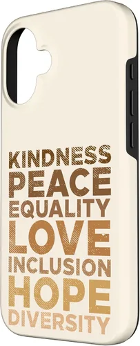 Vista 2 de iPhone 16 Kindness Peace Equality Black African Pride Melanin BLM Gift Case
