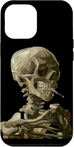 Vista 25 de iPhone 16 Vincent van Gogh Skull of a Skeleton with Burning Cigarette Case