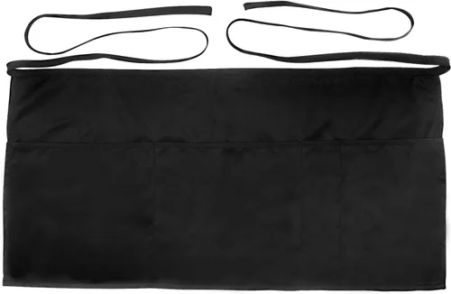 Vista 7 de Xeoxarel Waist Aprons with 4 Pockets, Unisex Waitress Waiter Server Apron for Women and Man Half Black 11.5