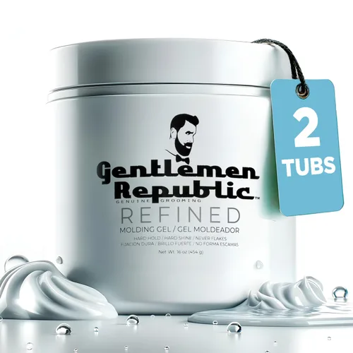Vista 10 de Gentlemen Republic - Gel para el cabello refinado de 8 onzas, brillo y sujeción las 24 horas