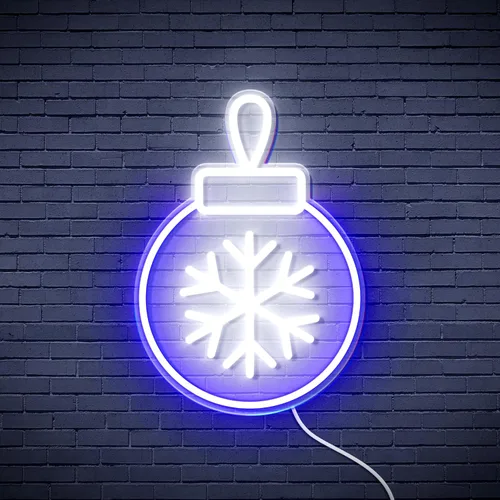 Vista 4 de ADVPRO Letrero de neón LED de silicona de la flexión del ornamento del árbol de Navidad - azul - st16s32-fnu0119-b