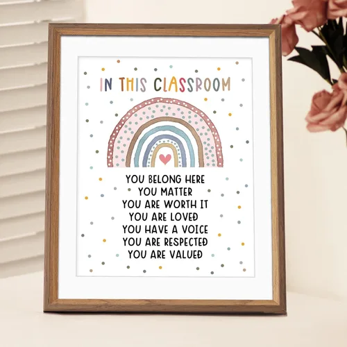 Vista 7 de Boho Rainbow Classroom Decor, Bulletin Board Decor, Diversity Classroom, Daycare Print, Preschool Decor, Elementary Wall Decor, Classroom Decor
