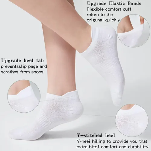 Vista 4 de Ankle Socks Women's and Mens - 610 Pairs Low Cut Tab & No Show Athletics Running Socks