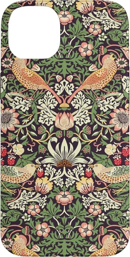 Vista 15 de Funda con diseño Art Nouveau para iPhone 16, diseño de ladrón de fresas William Morris