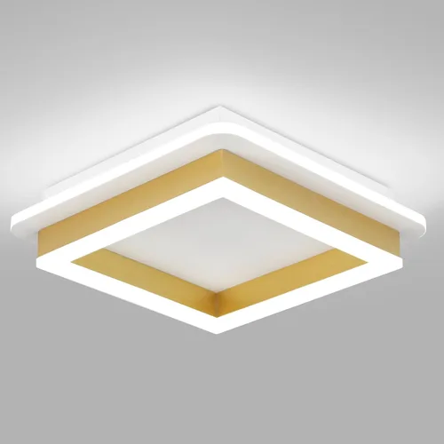 Vista 17 de CANEOE Luz de Pasillo Cuadrada de 24W, Moderna Luz de Techo LED de Montaje al Ras, Luces de Acrílico Blanco Cerca del Techo para Dormitorio Comedor