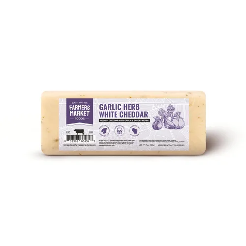 Vista 12 de Farmers Market, Sin gluten, Keto, Paleo, Bajo en sodio, Cero azúcar, Queso de Wisconsin, 1 paquete, Cheddar extra fuerte de Vermont