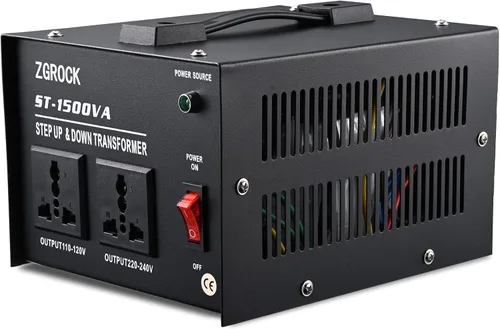 Vista 10 de Transformador de voltaje de 1000 W - Paso arriba y abajo - Protección de disyuntor de circuito Transformador de potencia universal de salida dual