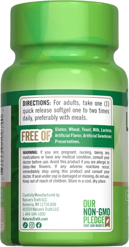 Vista 7 de Suplemento de luteína y zeaxantina 20 mg 39 cápsulas blandas con arándano sin OMG y sin gluten por Nature's Truth
