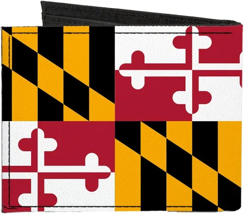 Vista 2 de Hebilla de lona de dos pliegues Wallet-Maryland Bandera