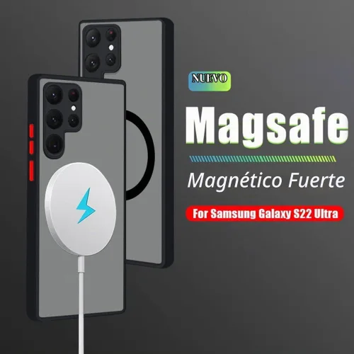 Vista 3 de Doowear Funda magnética para Galaxy Note 20 Ultra [compatible con cargador Magsafe], inalámbrica, antiarañazos, a prueba de golpes, protección