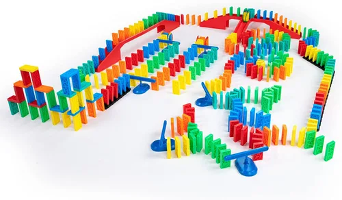 Vista 10 de Bulk Dominoes Kit de dominó cinético Juego de dominó, juguetes pequeños STEM STEAM, juegos familiares para niños, juguetes y juegos para niños
