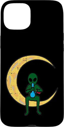 Vista 9 de iPhone 16 Alien Smoking Bong High Moon Cool Weed CBD Cannabis Gift Case