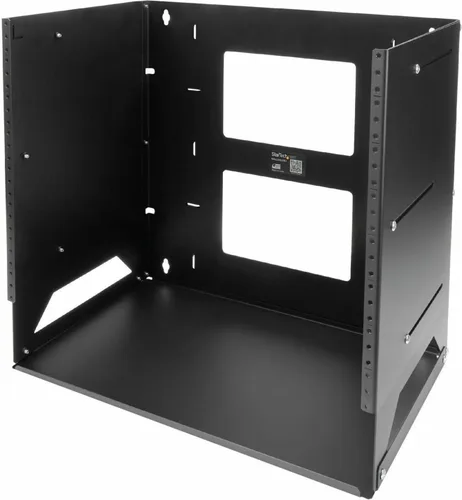 Vista 3 de StarTech 4U Rack de red de marco abierto de 2 postes para montaje en pared, estante, TAA