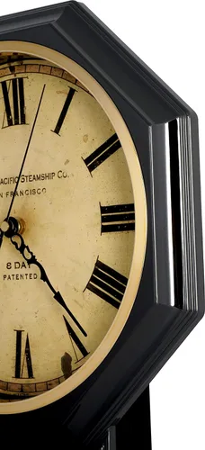 Vista 3 de JUSTIME Reloj de pared clásico vintage tradicional de estilo Schoolhouse, con péndulo y melodía Westminter cada hora, relojes de pared con melodía