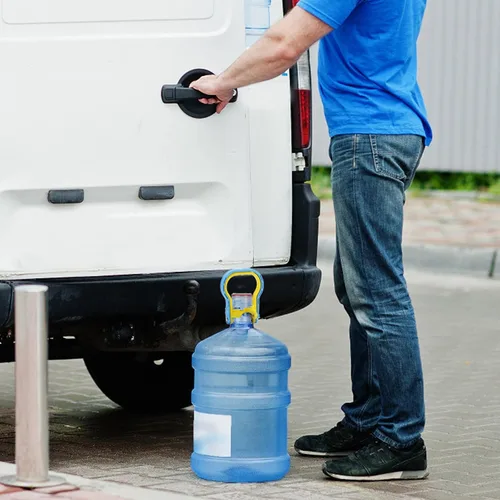 Vista 6 de Sumnacon Asa de botella de agua de 5 galones, paquete de 2 asas de plástico antideslizantes para botellas de agua, asas de elevación de botella