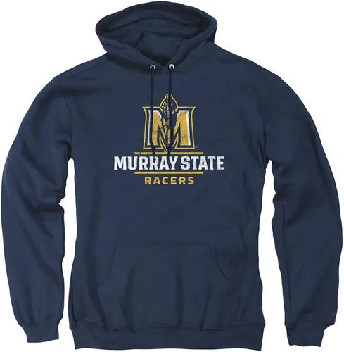 Vista 101 de Distressed College Primary Logo Adult Pullover Hoodie Collection 1 Universidad Estatal de Albany