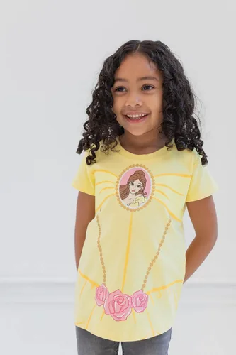 Vista 4 de Disney Paquete de 4 camisetas de princesa para niñas pequeñas y grandes (2T - 14-16)