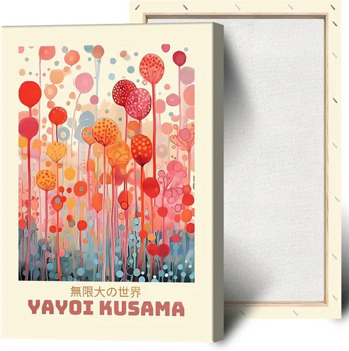 Vista 18 de Pósteres vintage de Ya yoi Kusama The Infinity Big World, arte de pared, arte de pared abstracto de habitación y estética, arte de pared hermoso
