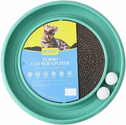 Vista 8 de Pista de bolas de juguete Rascador para gatos (azul)