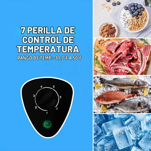 Vista 4 de WANAI - Congelador de pecho mini congelador profundo con capacidad compacta congeladores de congelación rápida para el hogar, oficina, dormitorio