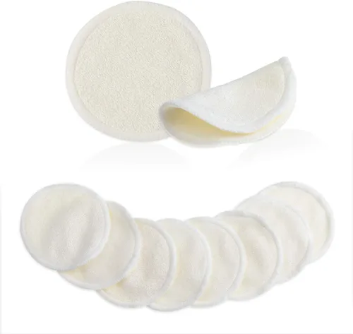 Vista 3 de PHOGARY Almohadillas de algodón reutilizables (paquete de 16), almohadillas de algodón orgánico de 3.15 pulgadas, almohadillas de bambú para quitar