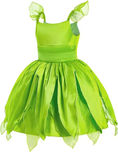 Vista 2 de Disfraz de Tinkerbell para niñas, vestido de princesa, fiesta de cumpleaños, Halloween, disfraz de cosplay para niñas pequeñas