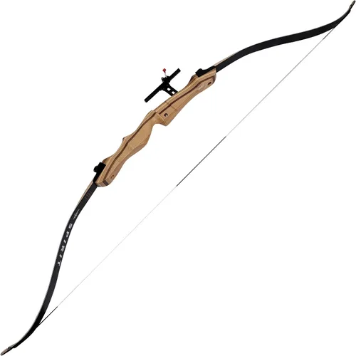 Vista 3 de SAS Spirit Jr - Arco recurvo de madera para principiantes y jóvenes, 54 pulgadas Negro