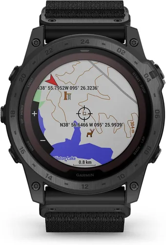 Vista 8 de Garmin tactix 7, Edición Pro, Reloj GPS táctico de construcción robusta con capacidades de carga solar y correa de nylon
