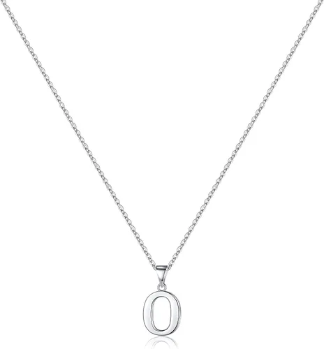 Vista 13 de Turandoss S925 Sterling Silver Initial Necklaces for Women, Dainty Hypoallergenic Letter Initial Pendant S925 Sterling Silver initial Necklace for