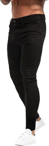 Vista 3 de GINGTTO - Jeans rasgados, elásticos y ajustados para hombre
