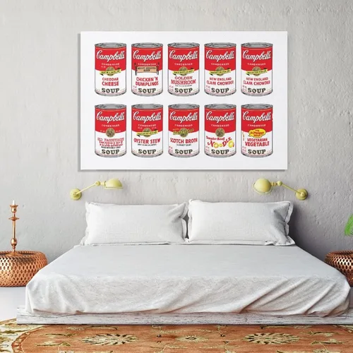 Vista 5 de LEES TOSS Andy Warhol - Póster decorativo para pared, decoración de habitación, decoración de sala de estar, sin marco: 008 x 12 pulgadas