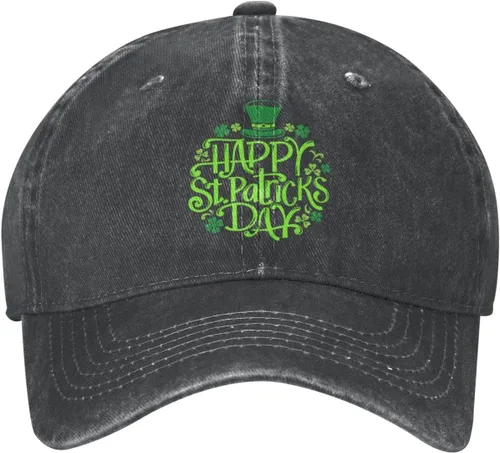 Vista 3 de Sombrero de vaquero para el día de San Patricio, unisex, clásico, ajustable, color negro