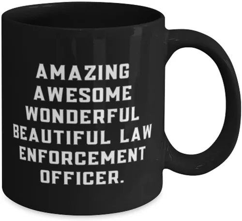 Vista 2 de Cute Law enforcement officer 11oz 15oz Mug, Amazing Awesome Wonderful, Cute Gifts for Coworkers from Friends, Birthday Gifts, Funny cop gifts, Gag
