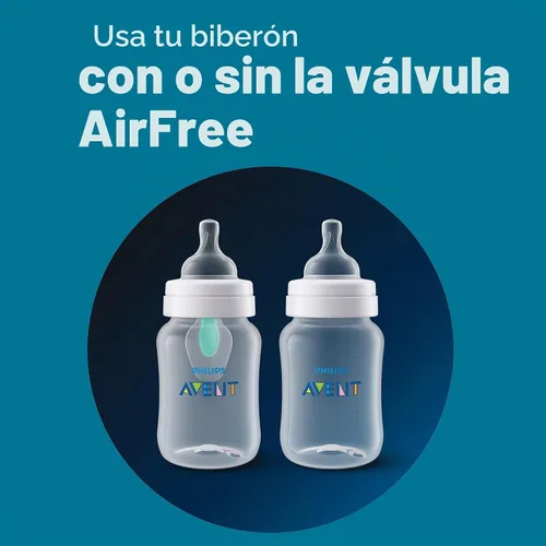Vista 8 de Philips Avent - Biberón anticólicos con ventilación AirFree, 4 onzas, con flujo de 1 pezones, 0.0 ft+, 2 unidades, transparente, SCY701/92 For