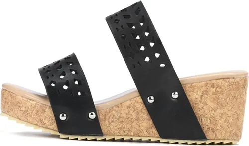 Vista 5 de Womenyiaor Sandalias de cuña para mujer, sandalias de cuña con plataforma, alpargata, sandalias de cuña, sandalias de plataforma deslizantes