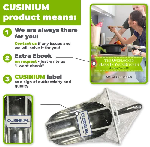 Vista 4 de CUSINIUM Cuchara de hielo de aluminio de 12 oz con soporte
