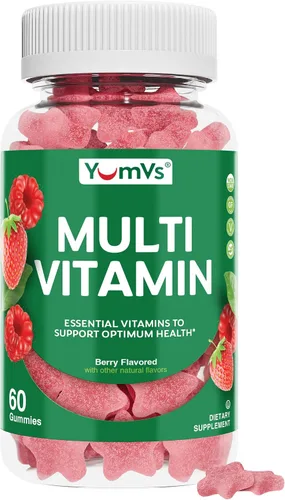 Vista 8 de YumVs Complete Multivitamínico y Multimineral para Adultos Jaleas, Frambuesa, 60