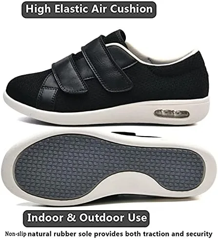 Vista 5 de JBTNBX Zapatos para hombre de ancho ancho ancho con cierre ligero ajustable zapatos para caminar para diabéticos edema para hombres ancianos tenis
