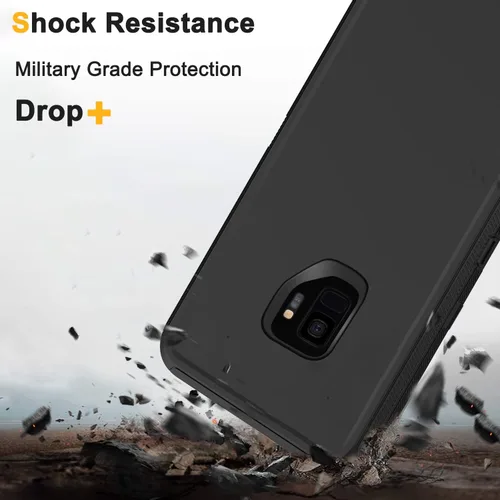 Vista 5 de Funda para Samsung Galaxy S9 con protector de pantalla, cuerpo completo, resistente, a prueba de golpes, a prueba de caídas, funda protectora