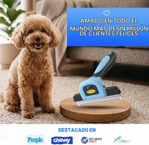 Vista 6 de Cepillo DarkPets para gatos y perros para animales pequeños, medianos y grandes, con pelo corto a largo Reduce drásticamente el desprendimiento