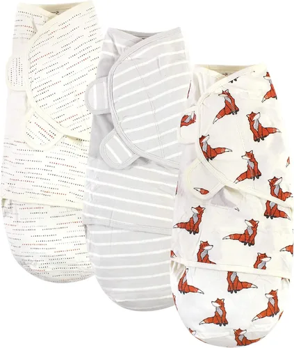 Vista 2 de Touched by Nature Envolturas unisex de algodón orgánico para bebé, pájaro, 0-3 meses