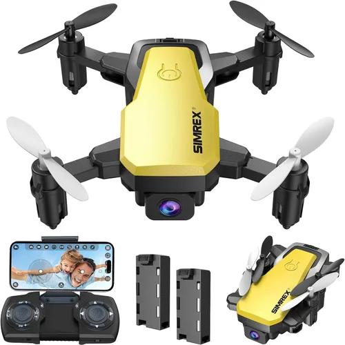 Vista 10 de SIMREX X300C Mini Drone con Cámara 720P HD FPV, Cuadricóptero a Control Remoto Plegable con Mantenimiento de Altitud, Flip 3D, Modo Sin Cabeza