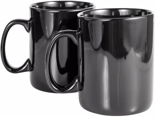 Vista 2 de BYCNZB Juego de 2 tazas de café de cerámica súper grandes de 30 onzas (negro)