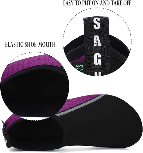 Vista 5 de Zapatos acuáticos para hombre y mujer, de secado rápido, para playa, piscina, natación, buceo, surf, deportes acuáticos, caminar, yoga