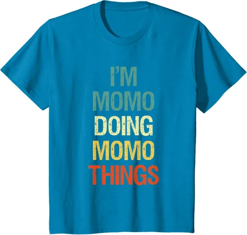Vista 53 de I'M Momo Doing Momo Things - Camiseta de regalo con nombre personalizado, Negro, S