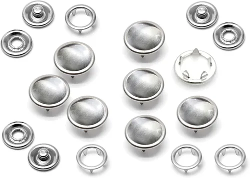 Vista 27 de CRAFTMEMORE 20 juegos de botones de perlas negras de 0.25 pulgadas (0.413 in) para camisa occidental (negro)