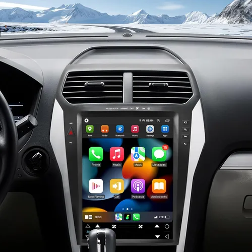 Vista 10 de Radio de coche para Ford Explorer 2011-2019 Actualización de radio con pantalla estilo Tesla de 14.4 pulgadas Unidad principal con Carplay
